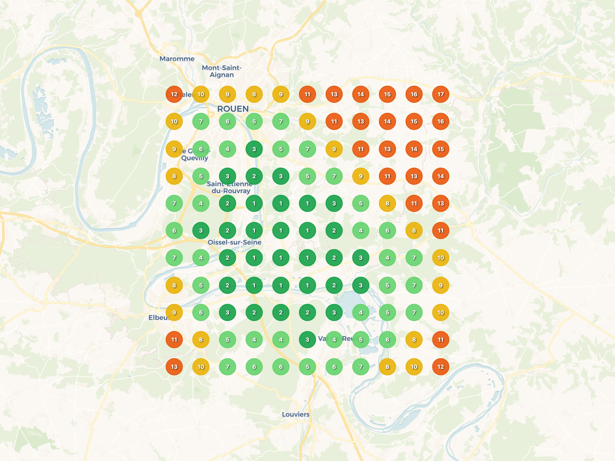 Carte de visibilité Google Maps après accompagnement